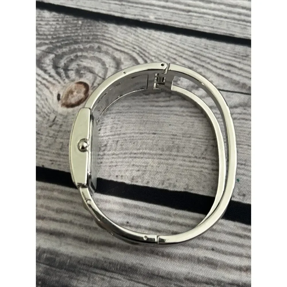 Bay Studio Abalone Accents Silver Tone Women’s Cuff Watch